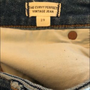 Madewell Curvy Perfect Vintage Jean